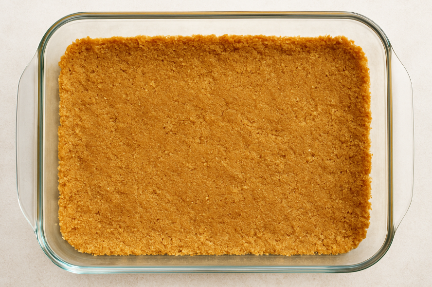A golden-brown key lime pie crust